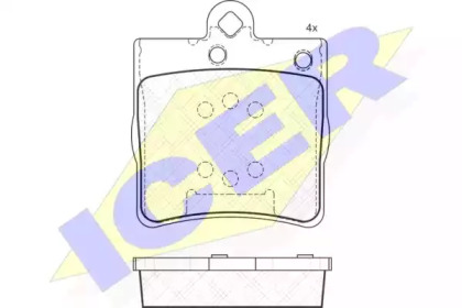 Комплект тормозных колодок (ICER: 181311)