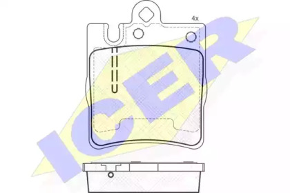Комплект тормозных колодок (ICER: 181312-202)
