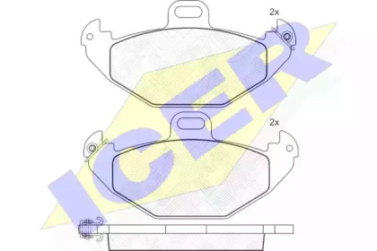 Комплект тормозных колодок (ICER: 181314)