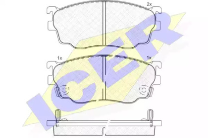 Комплект тормозных колодок (ICER: 181334)
