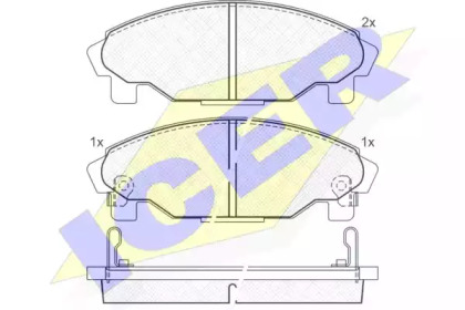 Комплект тормозных колодок (ICER: 181340)