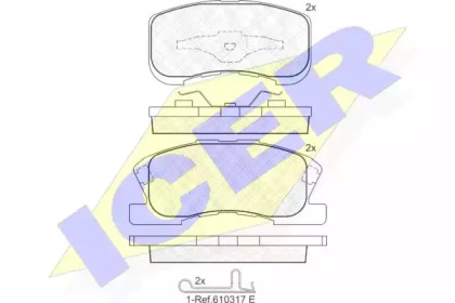 Комплект тормозных колодок (ICER: 181342)