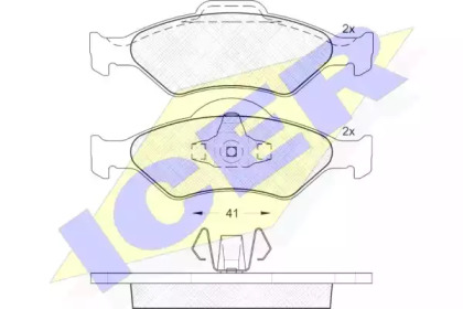 Комплект тормозных колодок (ICER: 181344)