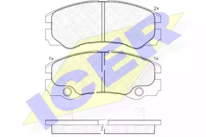 Комплект тормозных колодок (ICER: 181354)