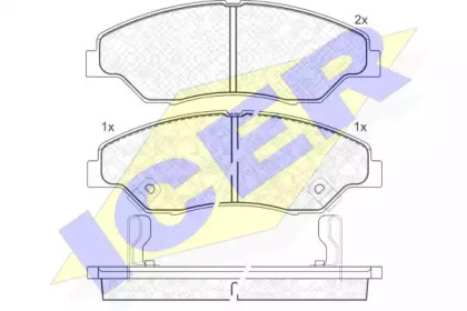 Комплект тормозных колодок (ICER: 181370)