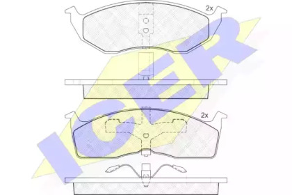 Комплект тормозных колодок (ICER: 181377)