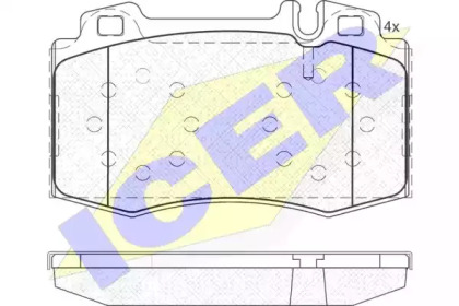 Комплект тормозных колодок (ICER: 181389)