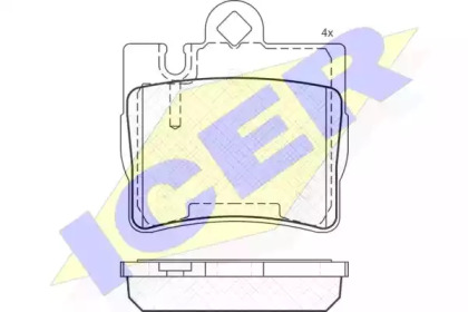 Комплект тормозных колодок (ICER: 181390)