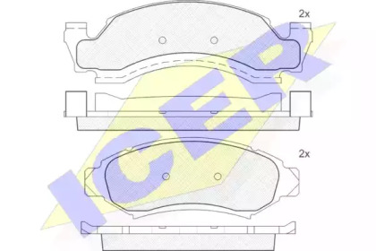 Комплект тормозных колодок (ICER: 181400)