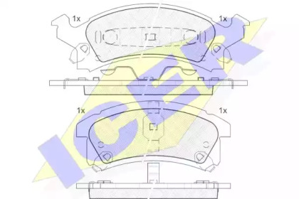 Комплект тормозных колодок (ICER: 181413)