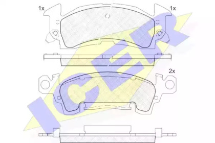Комплект тормозных колодок (ICER: 181415)