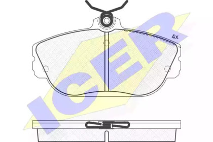 Комплект тормозных колодок (ICER: 181506)