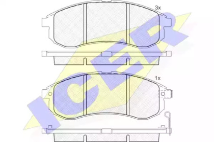 Комплект тормозных колодок (ICER: 181507)