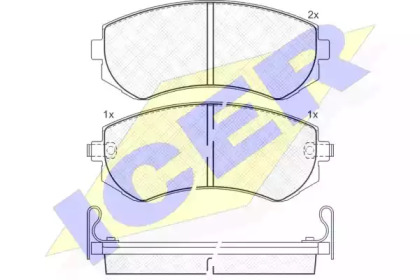 Комплект тормозных колодок (ICER: 181517)