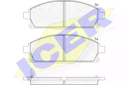 Комплект тормозных колодок (ICER: 181521-200)