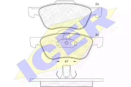 Комплект тормозных колодок (ICER: 181528)