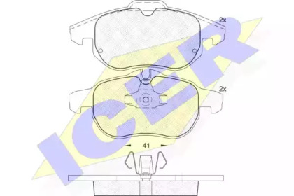 Комплект тормозных колодок (ICER: 181536)