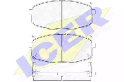 Комплект тормозных колодок (ICER: 181540)