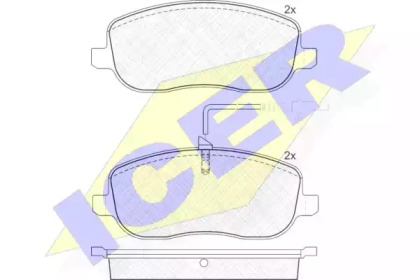Комплект тормозных колодок (ICER: 181553)