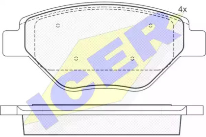Комплект тормозных колодок (ICER: 181572)