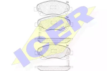 Комплект тормозных колодок (ICER: 181573)