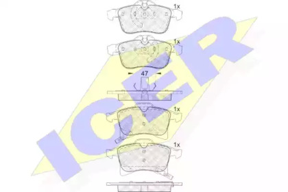 Комплект тормозных колодок (ICER: 181592)