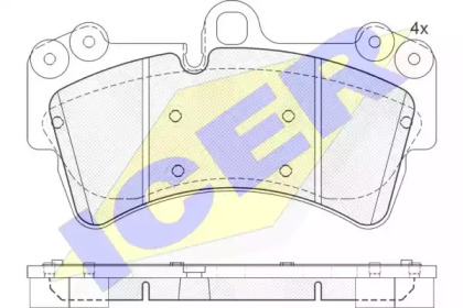 Комплект тормозных колодок (ICER: 181595)