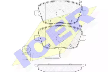 Комплект тормозных колодок (ICER: 181597)