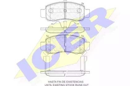 Комплект тормозных колодок (ICER: 181609)