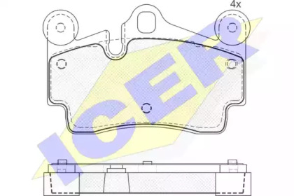 Комплект тормозных колодок (ICER: 181611)