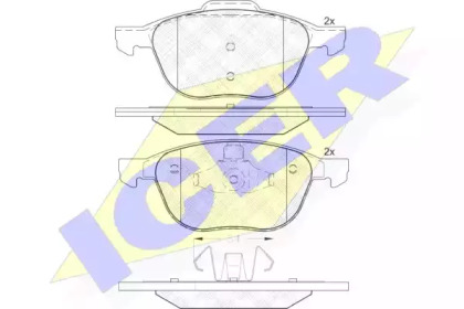 Комплект тормозных колодок (ICER: 181617-202)