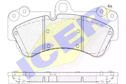 Комплект тормозных колодок (ICER: 181620)