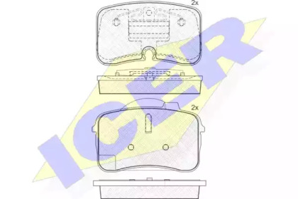 Комплект тормозных колодок (ICER: 181626)