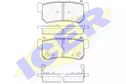 Комплект тормозных колодок (ICER: 181646)