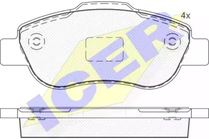 Комплект тормозных колодок (ICER: 181659)