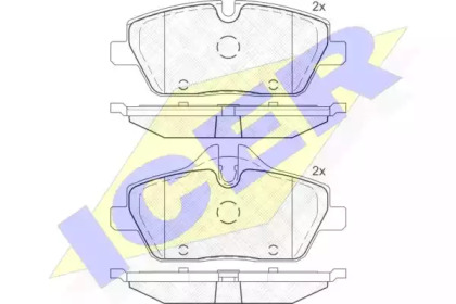 Комплект тормозных колодок (ICER: 181662)