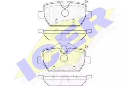 Комплект тормозных колодок (ICER: 181664)