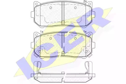 Комплект тормозных колодок (ICER: 181669)
