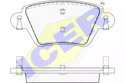 Комплект тормозных колодок (ICER: 181682)