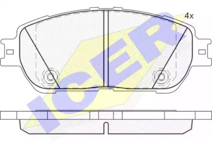 Комплект тормозных колодок (ICER: 181690-200)