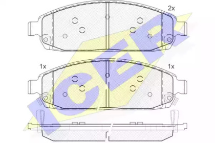 Комплект тормозных колодок (ICER: 181713)