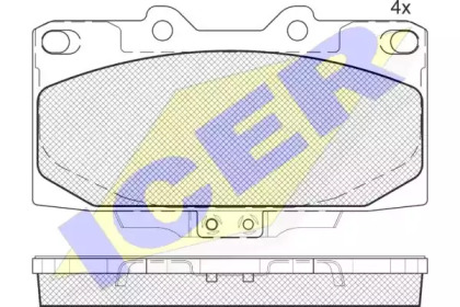 Комплект тормозных колодок (ICER: 181733-203)