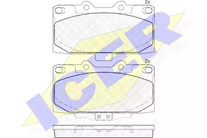 Комплект тормозных колодок (ICER: 181733)