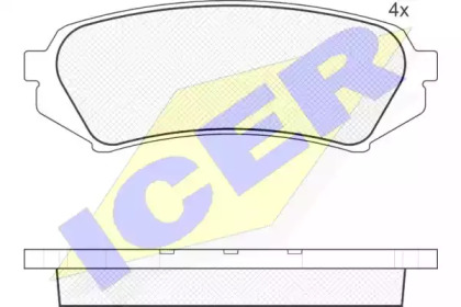 Комплект тормозных колодок (ICER: 181734)