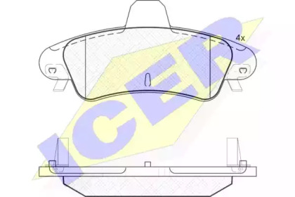 Комплект тормозных колодок (ICER: 181735-204)