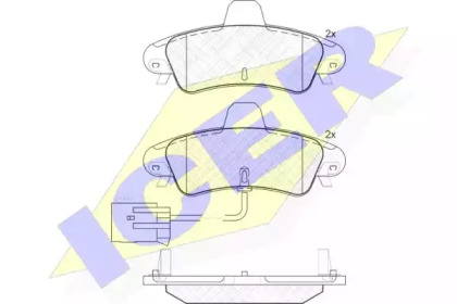Комплект тормозных колодок (ICER: 181735)