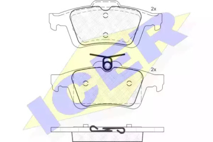 Комплект тормозных колодок (ICER: 181744)