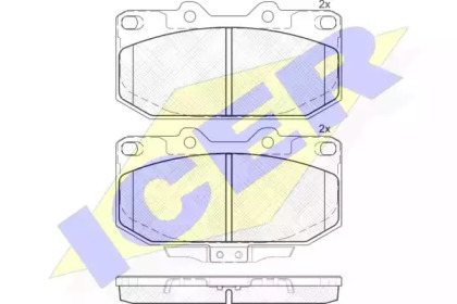 Комплект тормозных колодок (ICER: 181755)