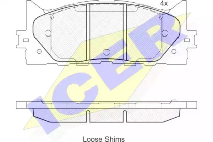 Комплект тормозных колодок (ICER: 181764)