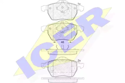 Комплект тормозных колодок (ICER: 181767)